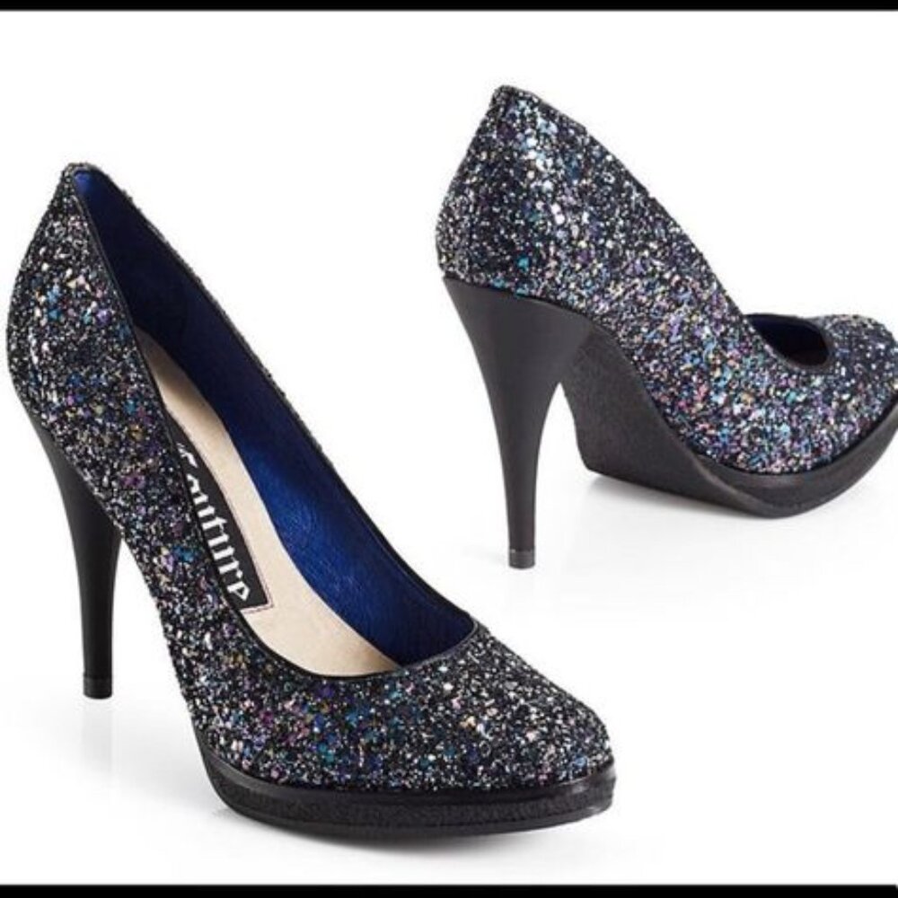 JUICY COUTURE LOVE Delight Spectator Glitter Pump, Sz 8.5, used like new